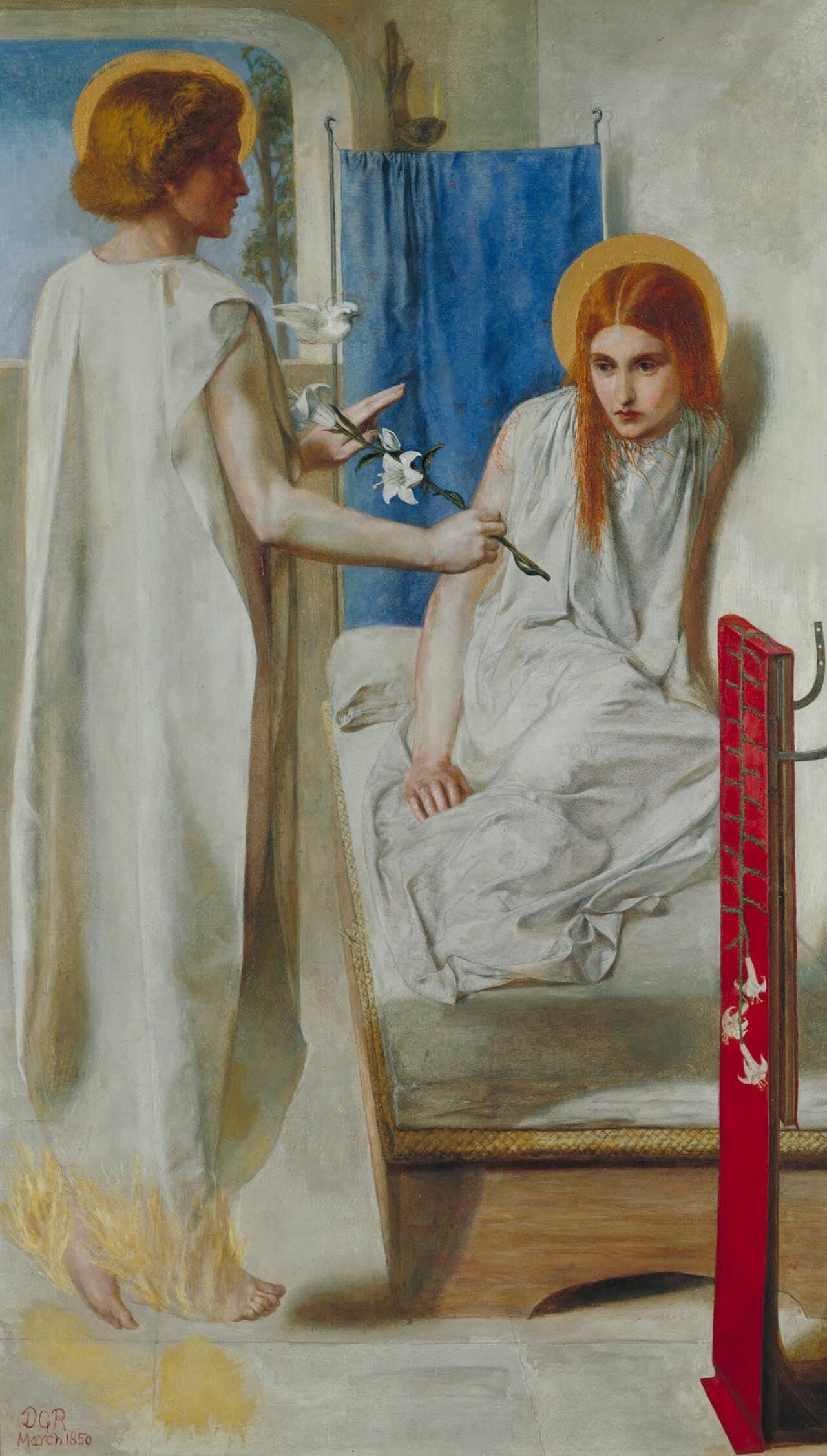 Ecce Ancilla Domini (Navještenje) — Dante Gabriel Rossetti