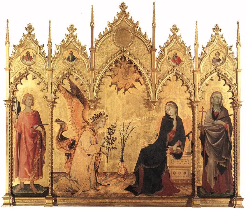 Navještenje sa svetim Ansanom i Margaretom — Simone Martini